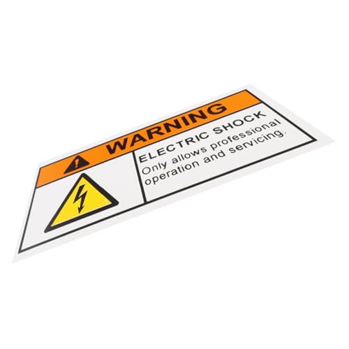OSALADI Von Stromschlag Aufklebern Sicherheitsschild Für Hochspannung Schild Für Stromschlaggefahr Warnschild Für Elektrische Gefahr Schild Für Spannungsschlaggefahr Warnschild Für von OSALADI