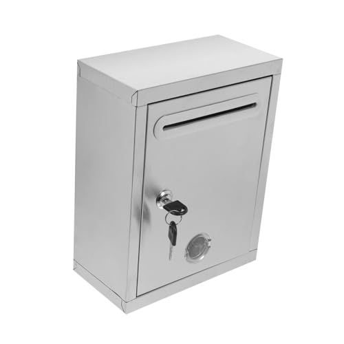 OSALADI Wandbriefkasten Wandmontagepostfächer abschließbarer Briefkasten-Wandhalter Briefkästen für draußen Briefkasten zur Wandmontage PVC Black von OSALADI