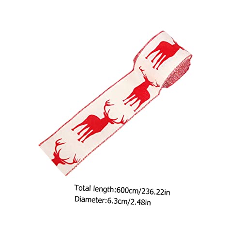 OSALADI Weihnachtliche Dekobandrolle Breit Umweltfreundliches Langlebiges Bastelband mit Weißem Rentiermotiv Vielseitig für DIY Geschenkverpackung Party und Weihnachtsbaumdekoration OSALADI Weihnachtliche Dekobandrolle Breit Umweltfreundliches Langlebiges Bastelband mit Weißem Rentiermotiv Vielseitig für DIY Geschenkverpackung Party und Weihnachtsbaumdekoration von OSALADI