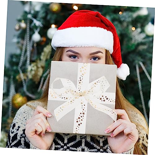 OSALADI Weihnachtliches Geschenkband mit Hot Stamping Dekoratives Geschenkverpackungsband Schleife für DIY Geschenktüten Festliches Verpackungszubehör für Hochzeit Party Feiertage von OSALADI