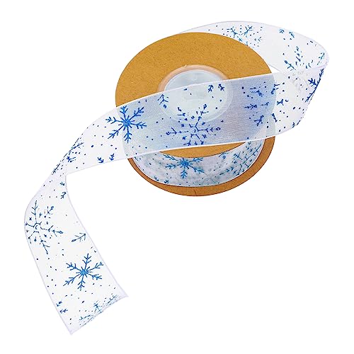OSALADI Weihnachtliches Geschenkband mit Schneeflocken Muster Dekoratives Band für Boxverpackungen und DIY Projekte für Weihnachtsfeiern und Bastelarbeiten OSALADI Weihnachtliches Geschenkband mit Schneeflocken Muster Dekoratives Band für Boxverpackungen und DIY Projekte für Weihnachtsfeiern und Bastelarbeiten von OSALADI