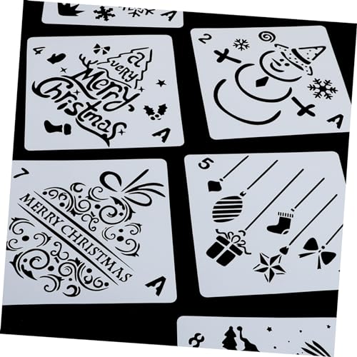 OSALADI Weihnachts Schablonen Graffiti Malvorlage Wiederverwendbar DIY Bastelvorlagen Weihnachten Wanddeko Stencils für Kreative Handwerksprojekte OSALADI Weihnachts Schablonen Graffiti Malvorlage Wiederverwendbar DIY Bastelvorlagen Weihnachten Wanddeko Stencils für Kreative Handwerksprojekte von OSALADI