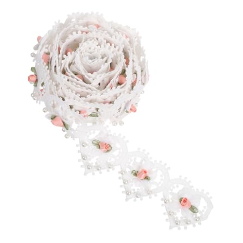 OSALADI Weiße Bestickte Spitzenborte mit Perlenblumen und Herzapplikationen Vintage-stil Handgefertigte Stickerei für Brautkleider Diy-nähzubehör Hochzeitsdekoration OSALADI Weiße Bestickte Spitzenborte mit Perlenblumen und Herzapplikationen Vintage-stil Handgefertigte Stickerei für Brautkleider Diy-nähzubehör Hochzeitsdekoration von OSALADI