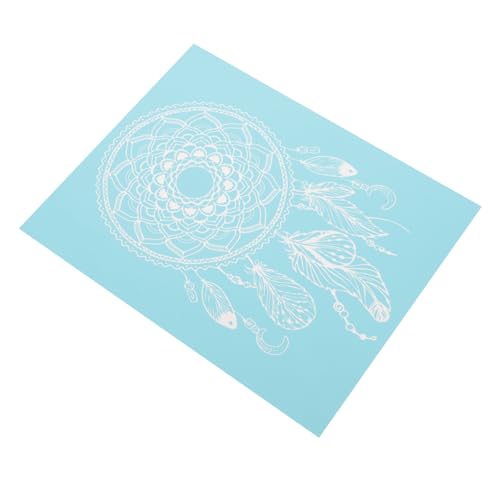 OSALADI Wiederverwendbare Selbstklebende Siebdruck Schablone Feinem Mesh Diy Muster für Kleidung Accessoires und Bastelprojekte für Präzise und Scharfe Drucke Langlebiges Material von OSALADI
