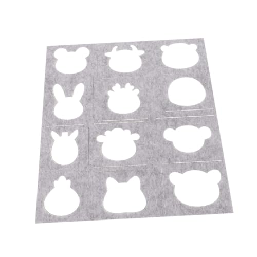 OSALADI Wollfilzform Nadelfilzform Nadelfilz-Vorlagen für Schablonen zum Basteln wiederverwendbar selbst Wollfilz-DIY-Schablonen Wollapplikation Wollfilzset gefühlt Grey von OSALADI