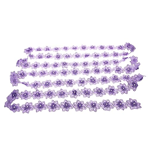 OSALADI Yards Blumen Spitzenband mit Perlen Hochwertiges Nähzubehör für Hochzeitsdeko und Bastelprojekte Langlebig und Vielseitig Einsetzbar Lila Farbton OSALADI Yards Blumen Spitzenband mit Perlen Hochwertiges Nähzubehör für Hochzeitsdeko und Bastelprojekte Langlebig und Vielseitig Einsetzbar Lila Farbton von OSALADI