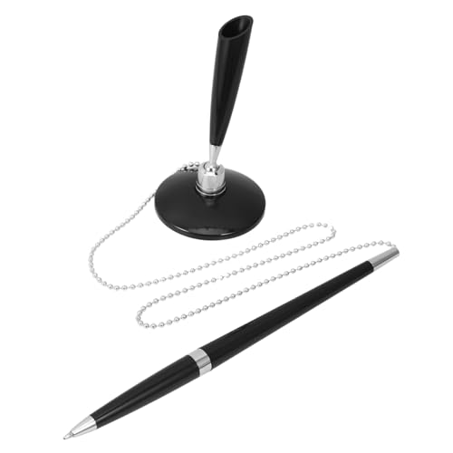 OSALADI dekorative Stifte Kugelschreiber Schlüssel Schreibtisch Büro wieder auffüllbar groß Multifunktionsstift Business Pen Business-Signatur-Stift Signaturstift Rostfreier Stahl Schwarz von OSALADI