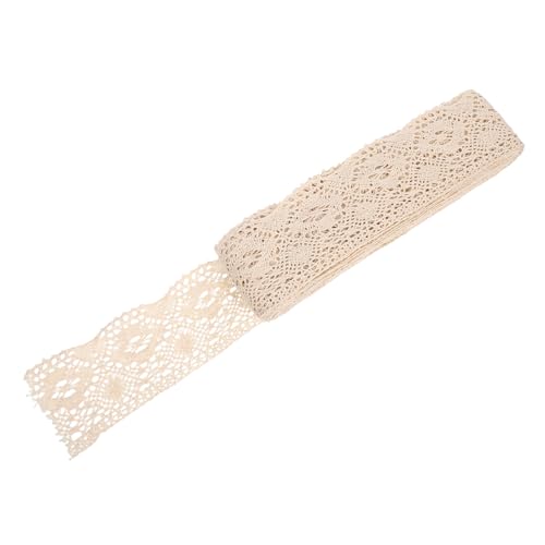 OSALADI handgefertigte Spitze Stickerei-Spitzenband gehäkeltes Spitzenband Spitzenstoff zum Nähen Vintage -Kantenspitzenverkleidung Häkelspitze aus Baumwolle Baumwollfaden Beige OSALADI handgefertigte Spitze Stickerei-Spitzenband gehäkeltes Spitzenband Spitzenstoff zum Nähen Vintage -Kantenspitzenverkleidung Häkelspitze aus Baumwolle Baumwollfaden Beige von OSALADI