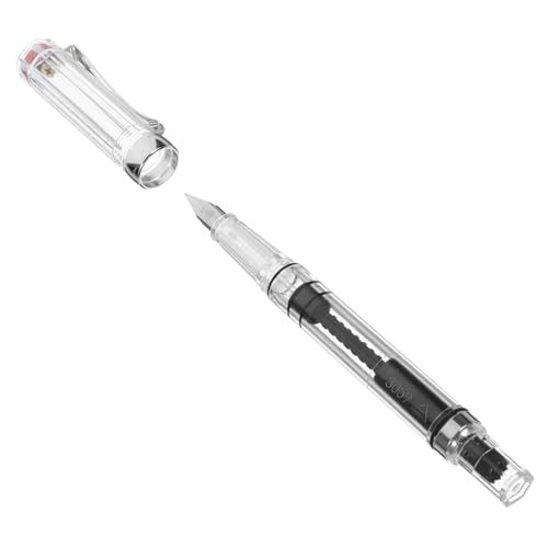 OSALADI transparenter Stift Schreiben von Füllfederhaltern Kalligraphie Tintenstift Bußgeld Brunnen Spitze glatter Schreibstift Büro Stift Füller einfacher Füllfederhalter Stifte Stahl von OSALADI
