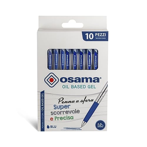 Osama – Supercorrectable and Precise OBG Ink Gel Pen Set, Packung 48 Stück mit 1,0 mm Kugelschreiber – Gelschreiber mit Kappe, Ideal für Schule, Büro, Universität und Schreibwaren, Schwarz von OSAMA