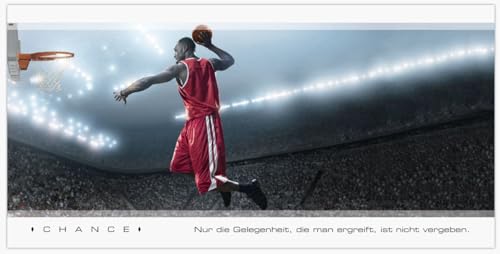 Grußkartenset mit 10 besonderen Klappkarten und 10 hochwertigen Umschlägen. Thema Sport und Motivation. Basketball – Chance von OSB Sport begeistert
