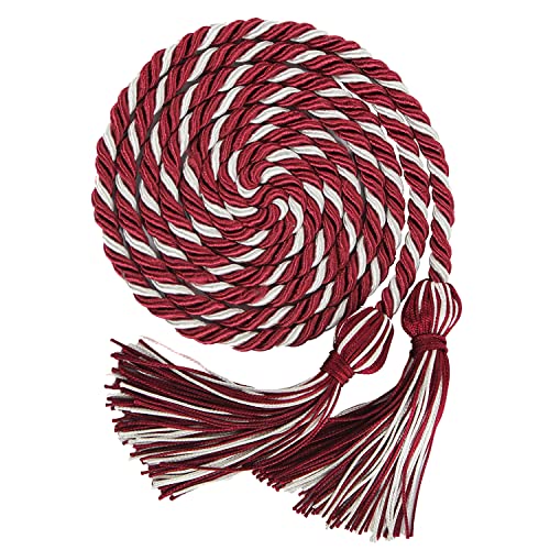OSBO GradSeason Graduation Honor Cord 173 cm lang (kastanienbraun/weiß) von OSBO GradSeason