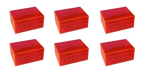 OSCO Kommode aus Acryl, mittelgroß, neonfarben, 3 Schubladen, A5, Aufbewahrung von Nadeln, Schmuck, Büroklammern, Buntstiften, Bleistifte, kleine Schreibwaren, H 11 x B 23 x T 17 cm OSCO Kommode aus Acryl, mittelgroß, neonfarben, 3 Schubladen, A5, Aufbewahrung von Nadeln, Schmuck, Büroklammern, Buntstiften, Bleistifte, kleine Schreibwaren, H 11 x B 23 x T 17 cm von OSCO