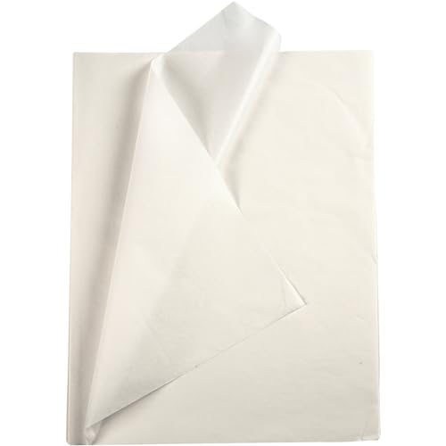 OSCrea Seidenpapier weiß - Seidenpapier zum Basteln und zur Dekoration. 50 x 70 cm, 14gm, 25 Blatt. von OSCrea Seidenpapier
