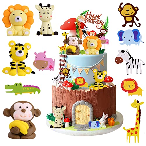OSDUE 12 Stück Tortendeko Wald Tiere, Kuchendeko Dschungel Geburtstag Torten, Zoo Tier Cake Topper, Cupcake Figuren Spielzeug, Waldtiere Kuchen Deko für Kinder Geburtstag OSDUE 12 Stück Tortendeko Wald Tiere, Kuchendeko Dschungel Geburtstag Torten, Zoo Tier Cake Topper, Cupcake Figuren Spielzeug, Waldtiere Kuchen Deko für Kinder Geburtstag von OSDUE