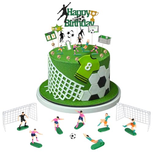 OSDUE 31pcs Fußball Kuchen Deko, Fußball Torte Topper, Fußball Torte Dekorationen, Fußball Figur, Fußball Geburtstag Torte Dekoration für Männer, Fussball Cupcake Topper, Kinder Party Dekoration OSDUE 31pcs Fußball Kuchen Deko, Fußball Torte Topper, Fußball Torte Dekorationen, Fußball Figur, Fußball Geburtstag Torte Dekoration für Männer, Fussball Cupcake Topper, Kinder Party Dekoration von OSDUE
