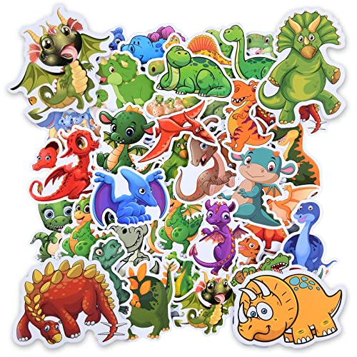 OSDUE Dinosaurier Sticker Set, 50 Stück Wasserdicht Vinyl Stickers, Anime Sticker Set, Cartoon Aufkleber für Auto Laptop Skateboard Fahrrad Moped Motorrad, Geeignet für Erwachsene Kinder von OSDUE