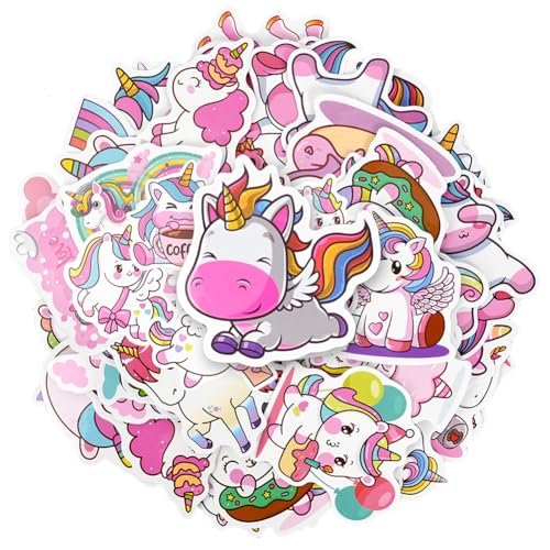 OSDUE Einhorn Sticker Set, 100 Stück Wasserdicht Vinyl Stickers, Anime Sticker Set, Cartoon Aufkleber für Auto Laptop Skateboard Fahrrad Moped Motorrad, Geeignet für Erwachsene Kinder OSDUE Einhorn Sticker Set, 100 Stück Wasserdicht Vinyl Stickers, Anime Sticker Set, Cartoon Aufkleber für Auto Laptop Skateboard Fahrrad Moped Motorrad, Geeignet für Erwachsene Kinder von OSDUE