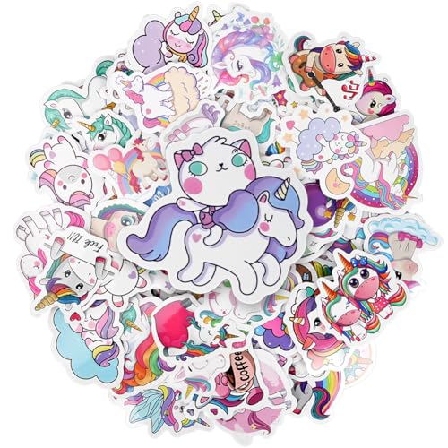 OSDUE Einhorn Sticker Set, 100 Stück Wasserdicht Vinyl Stickers, Anime Sticker Set, Cartoon Aufkleber für Auto Laptop Skateboard Fahrrad Moped Motorrad, Geeignet für Erwachsene Kinder OSDUE Einhorn Sticker Set, 100 Stück Wasserdicht Vinyl Stickers, Anime Sticker Set, Cartoon Aufkleber für Auto Laptop Skateboard Fahrrad Moped Motorrad, Geeignet für Erwachsene Kinder von OSDUE