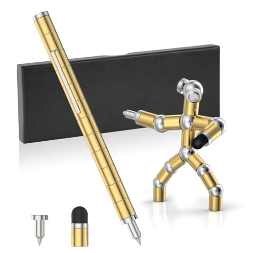 OSDUE Fidget Pen, Magnetischer Kugelschreiber Magnet Stift Stressabbau Druckkugelschreiber Lustig Multifunktions Magnetstift Coole Sachen für Teenager Mädchen Junge Geschenke (Gold) von OSDUE