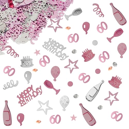 OSDUE Konfetti 60 Geburtstag Deko, Rosegold für 60 Geburtstag, Jubiläum Party Supplies, Tischdeko, Konfetti Streudeko Rosegold OSDUE Konfetti 60 Geburtstag Deko, Rosegold für 60 Geburtstag, Jubiläum Party Supplies, Tischdeko, Konfetti Streudeko Rosegold von OSDUE