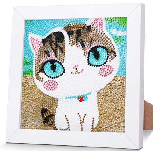OSLEY Diamond Painting Kinder Set, 5D DIY Cartoon Diamant Painting Bilder, 15x15cm Leinwand und mit 18x18cm Bilderrahmen für Kinder und Mädchen, Erwachsene geeignet OSLEY Diamond Painting Kinder Set, 5D DIY Cartoon Diamant Painting Bilder, 15x15cm Leinwand und mit 18x18cm Bilderrahmen für Kinder und Mädchen, Erwachsene geeignet von OSLEY