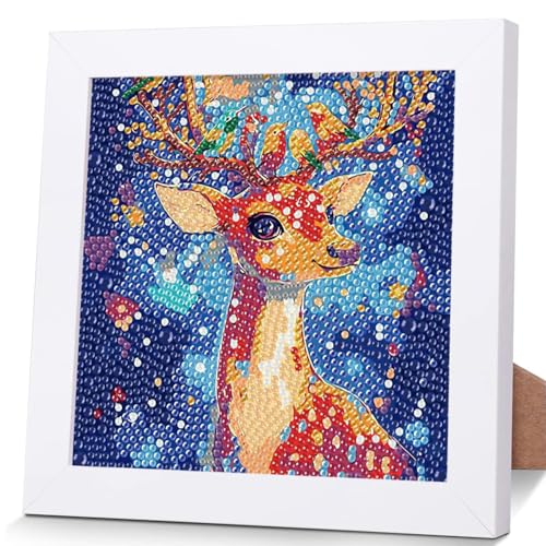 OSLEY Diamond Painting Kinder Set, 5D DIY Cartoon Diamant Painting Bilder, 15x15cm Leinwand und mit 18x18cm Bilderrahmen für Kinder und Mädchen, Erwachsene geeignet OSLEY Diamond Painting Kinder Set, 5D DIY Cartoon Diamant Painting Bilder, 15x15cm Leinwand und mit 18x18cm Bilderrahmen für Kinder und Mädchen, Erwachsene geeignet von OSLEY