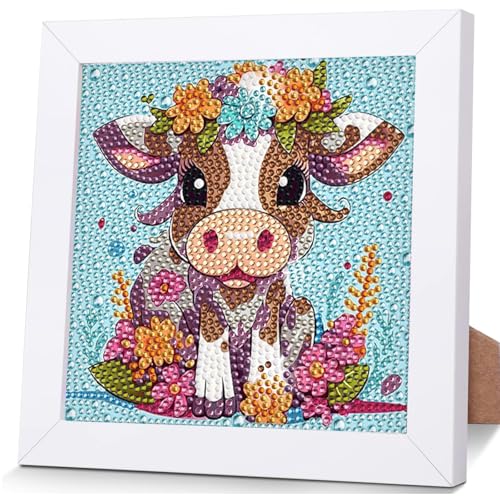 OSLEY Diamond Painting Kinder Set, 5D DIY Cartoon Diamant Painting Bilder, 15x15cm Leinwand und mit 18x18cm Bilderrahmen für Kinder und Mädchen, Erwachsene geeignet OSLEY Diamond Painting Kinder Set, 5D DIY Cartoon Diamant Painting Bilder, 15x15cm Leinwand und mit 18x18cm Bilderrahmen für Kinder und Mädchen, Erwachsene geeignet von OSLEY
