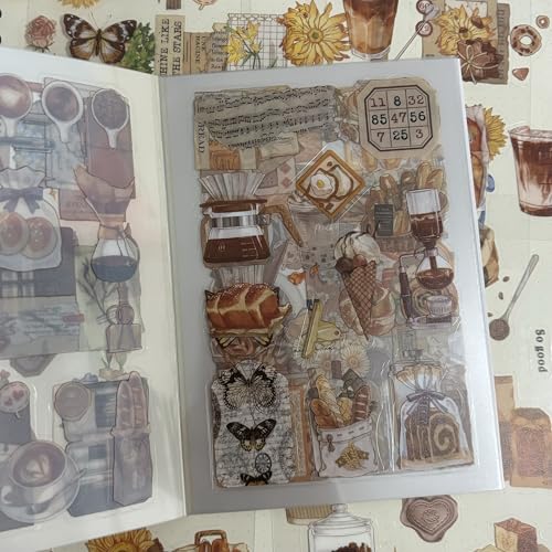 OSLEY Scrapbook Stickers Book, 20 Blatt PET Ästhetische Vintage Scrapbooking Aufkleber für Fotoalbum,Scrapbooking,Bullet Journal Zubehör,Kalendern,DIY Art Notizbuch OSLEY Scrapbook Stickers Book, 20 Blatt PET Ästhetische Vintage Scrapbooking Aufkleber für Fotoalbum,Scrapbooking,Bullet Journal Zubehör,Kalendern,DIY Art Notizbuch von OSLEY
