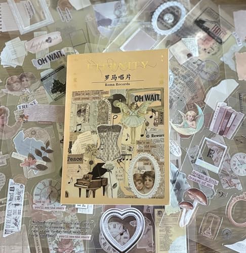 OSLEY Scrapbook Stickers Book, 20 Blatt PET Ästhetische Vintage Scrapbooking Aufkleber für Fotoalbum,Scrapbooking,Bullet Journal Zubehör,Kalendern,DIY Art Notizbuch OSLEY Scrapbook Stickers Book, 20 Blatt PET Ästhetische Vintage Scrapbooking Aufkleber für Fotoalbum,Scrapbooking,Bullet Journal Zubehör,Kalendern,DIY Art Notizbuch von OSLEY
