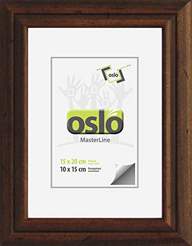 OSLO MasterLine Bilderrahmen 15x20 aus Holz und Aluminium (braun, Holz) von OSLO MasterLine