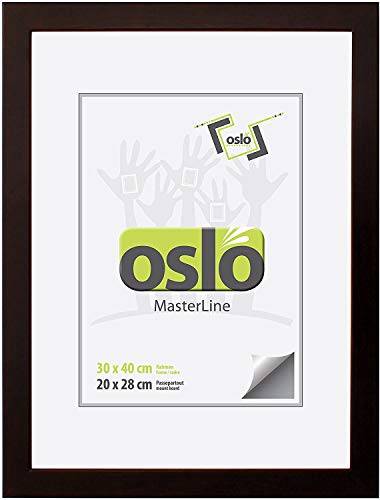 OSLO MasterLine Bilderrahmen 30 x 40 dunkel braun/schoko Holz Echt-Glas Portrait-rahmen Foto-Format Photo Frame von OSLO MasterLine