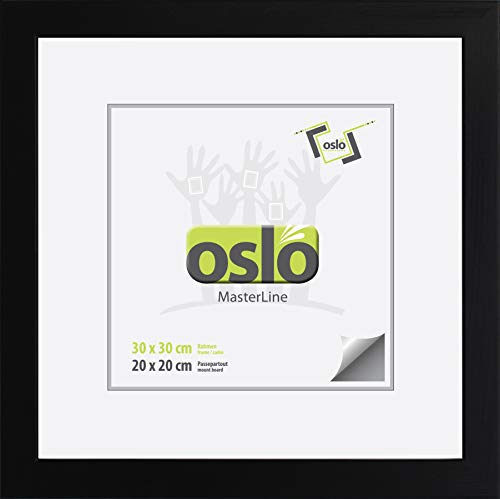 OSLO MasterLine Bilderrahmen 30 x 30 quadratisch schwarz Holz massiv Floatglas zum Aufhängen Foto-rahmen Echtholz OSLO MasterLine Bilderrahmen 30 x 30 quadratisch schwarz Holz massiv Floatglas zum Aufhängen Foto-rahmen Echtholz von OSLO MasterLine