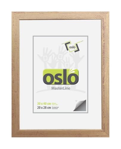 OSLO MasterLine Bilderrahmen 30 x 40 gold Holz Echtglas für Portraitfotos - Meisterbriefe - Foto-rahmen Holzrahmen OSLO MasterLine Bilderrahmen 30 x 40 gold Holz Echtglas für Portraitfotos - Meisterbriefe - Foto-rahmen Holzrahmen von OSLO MasterLine