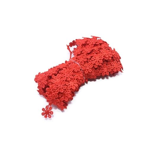 12 mm weiße bestickte Gänseblümchen-Spitzenborte zum Stricken, Hochzeit, bestickt, zum Selbermachen, Handarbeit, Patchwork, Nähzubehör, Hochzeit, Basteln, Rot, 5 Yards 12 mm weiße bestickte Gänseblümchen-Spitzenborte zum Stricken, Hochzeit, bestickt, zum Selbermachen, Handarbeit, Patchwork, Nähzubehör, Hochzeit, Basteln, Rot, 5 Yards von OSMARI