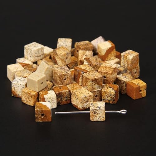Farben 4 mm/6 mm/8 mm quadratische Perlen, Würfel, Naturstein, lose Distanzperlen, DIY handgefertigte Perlen für die Schmuckherstellung, Bild, 6 mm, ca. 20 Stück Farben 4 mm/6 mm/8 mm quadratische Perlen, Würfel, Naturstein, lose Distanzperlen, DIY handgefertigte Perlen für die Schmuckherstellung, Bild, 6 mm, ca. 20 Stück von OSMARI