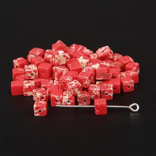 Farben 4 mm/6 mm/8 mm quadratische Perlen, Würfel, Naturstein, lose Distanzperlen, DIY handgefertigte Perlen für die Schmuckherstellung, Roter Kaiser, 6 mm, ca. 20 Stück Farben 4 mm/6 mm/8 mm quadratische Perlen, Würfel, Naturstein, lose Distanzperlen, DIY handgefertigte Perlen für die Schmuckherstellung, Roter Kaiser, 6 mm, ca. 20 Stück von OSMARI
