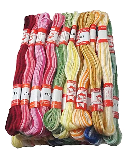 OSNICA 50 Stück Baumwolle Sticktwist Knäuel Kreuzstich Garn für Bastelprojekte, Armbänder, DIY Haarringe, 25X2 (Farbe -1) von OSNICA