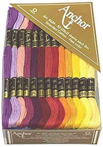 Baumwollgarnstränge. Regenbogenfarben Kreuzstich-Fäden-Set zum Basteln für Armbänder, Zahnseide, DIY-Haarring, 50 Knäuel, 2 Seiten mit je 25 Farbtönen, 8 m (1111) von OSNICA