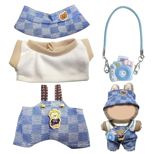 OSOFREE Kleidung für 17cm Plüsch, Outfit Zubehör für Plüsch, Puppenkleidung DIY Geschenke für Kinder Mädchen (ohne Puppe) (A) von OSOFREE