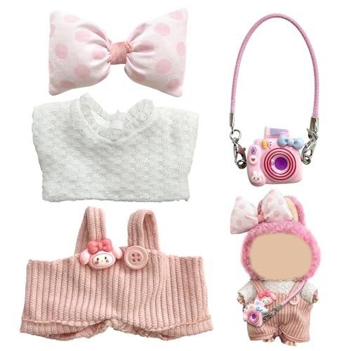 OSOFREE Kleidung für 17cm Plüsch, Outfit Zubehör für Plüsch, Puppenkleidung DIY Geschenke für Kinder Mädchen (ohne Puppe) (D) von OSOFREE