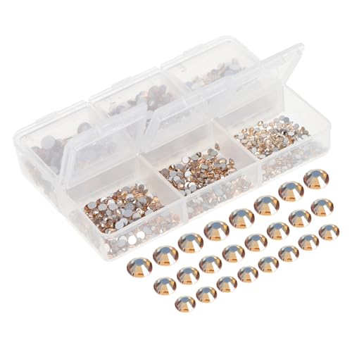 OSOLADY 1 Schachtel Maniküre-Strass-Set Wohnung rote Strasssteine ​​für Nägel Dekoration Nagel nail decoration augenmakeup Flache Strasssteine Zubehör für Maniküre Nail-Art-Handwerk Glas von OSOLADY