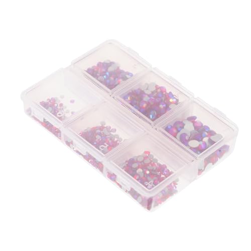 OSOLADY 1 Schachtel Maniküre-Strass-Set bastelzeug craft nail supplies Kristallrhinestone Strasssteine ​​für Nägel Nagel Flatback -Strasssteine Flatback-Nailart-Strasssteine Glas Rosy von OSOLADY