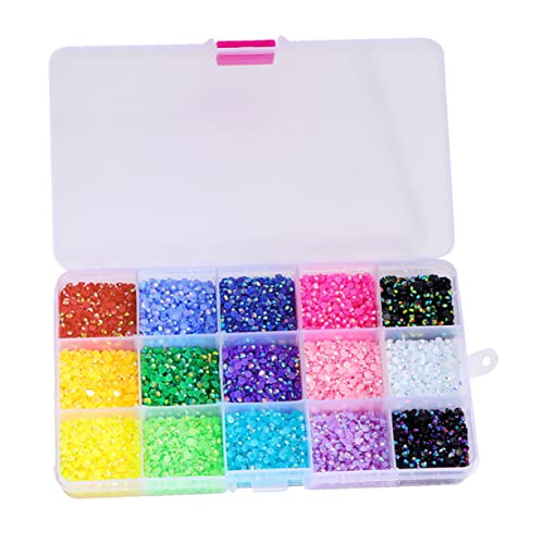 OSOLADY 1 Schachtel Strasssteine ​​zum Basteln Reize Nagel Strass Nageledelsteine ​​und Strasssteine Nagel Charms Kunst Nagel Diamanten 3d Rosa Party Nagelanhänger Nagelschmuck Harz von OSOLADY