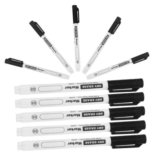 OSOLADY 10 Stück Teiliges Whiteboard Marker Feine Spitze Abwischbar und Wasserfest für Büro Schule und Glatte Oberflächen Wie und Komfortables Schreiben ohne Ermüdung von OSOLADY