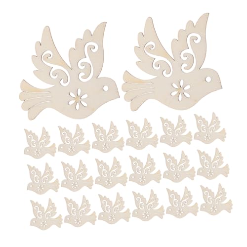 OSOLADY 100Stücke Friedenstaube Ornamente Unvollendete Holzvogelformen für DIY Handwerk Dekoration Natürliche Hölzerne Anhänger für Kreative Projekte für Zuhause und Büro OSOLADY 100Stücke Friedenstaube Ornamente Unvollendete Holzvogelformen für DIY Handwerk Dekoration Natürliche Hölzerne Anhänger für Kreative Projekte für Zuhause und Büro von OSOLADY