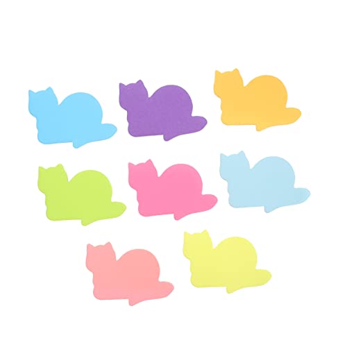 OSOLADY 16 Stück Teiliges Selbstklebende Notizzettel Katzenmotiv Bunte Haftnotizen Tierform Kleine Memo Pads für Büro Schule Studenten zur Schnellen Markierung und Organisation von OSOLADY