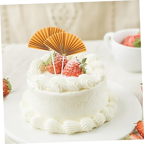 OSOLADY 16 Stück Teiliges Tortendeko Papierfächer in Fächerform Goldene Cupcake Topper für Geburtstagsfeier Kreative Faltbare Kuchenstecker Muffin Dekoration für Party OSOLADY 16 Stück Teiliges Tortendeko Papierfächer in Fächerform Goldene Cupcake Topper für Geburtstagsfeier Kreative Faltbare Kuchenstecker Muffin Dekoration für Party von OSOLADY