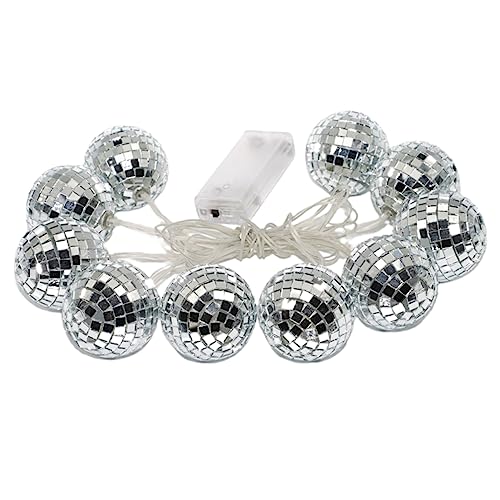 OSOLADY 1Satz LED Discokugel Lichterkette für Innen und Außendekoration mit Warmweißen Lichtern für Partys Garten und Weihnachtsbaumdekoration OSOLADY 1Satz LED Discokugel Lichterkette für Innen und Außendekoration mit Warmweißen Lichtern für Partys Garten und Weihnachtsbaumdekoration von OSOLADY