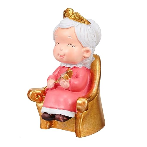 OSOLADY 1Stk Valentinstag Kuchen Ornamente Hochzeitstorte Topper altes Ehepaar Tortenaufsatz hochzeitsdeko bücherregal dekoration Dessert-Topper für Paare Mikrolandschaftsornament Harz von OSOLADY